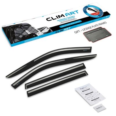 CLIM ART Tape-On Window Deflectors Extra Durable for Toyota RAV4 19-23