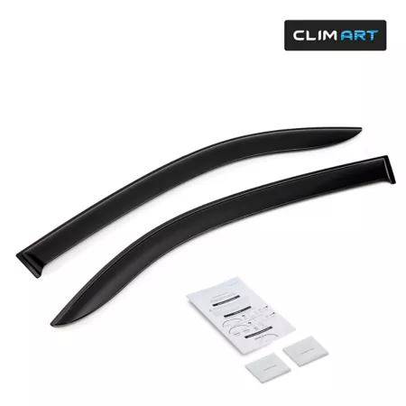 CLIM ART Extra Durable Taped Window Deflectors for 16-23 Toyota Tacoma Access Cab Window Deflectors