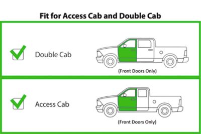 Image showing  Tape-On Window Deflectors Extra Durable for Toyota Tacoma 16-23 Access Cab
