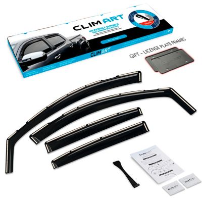 CLIM ART In-Channel Window Deflectors Extra Durable for Chevy Equinox 18-23