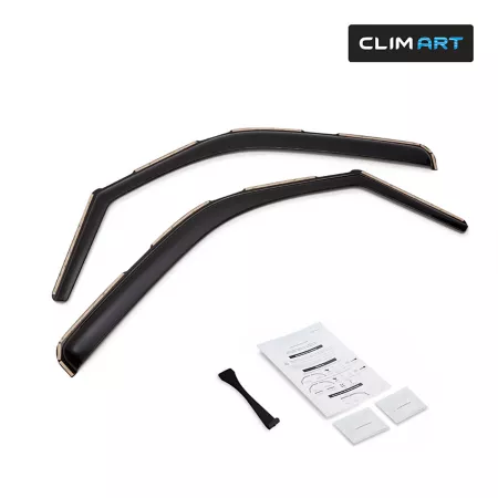 CLIM ART Extra Durable Integrated Window Deflectors for Chevy Express Van 1996-2023 Window Deflectors