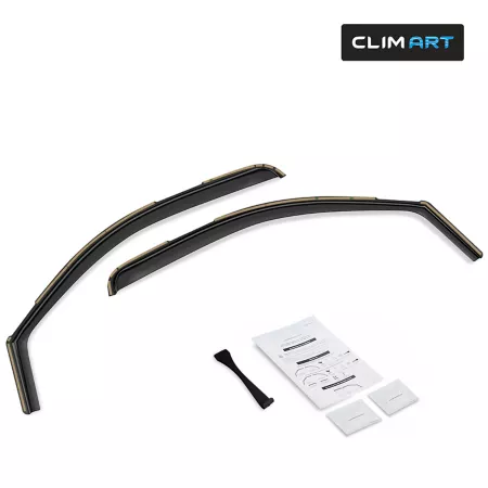 CLIM ART Extra Durable Integrated Window Deflectors for Chevy Silverado 07-13 Standard Cab Window Deflectors