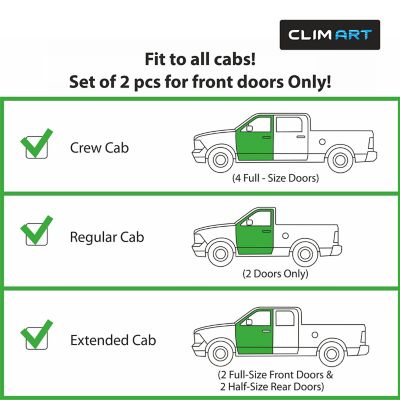 Image showing  In-Channel Window Deflectors Extra Durable for Chevy Silverado 07-13 Regular Cab