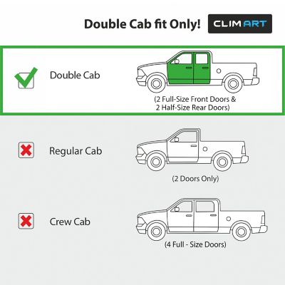 Image showing  In-Channel Window Deflectors Extra Durable for Chevy Silverado 14-18 Double Cab