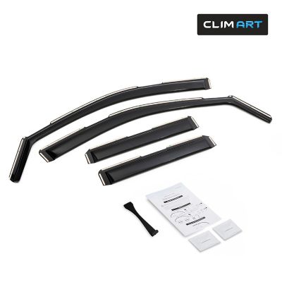 CLIM ART In-Channel Window Deflectors Extra Durable for Chevy Silverado 19-23 Double Cab 1500