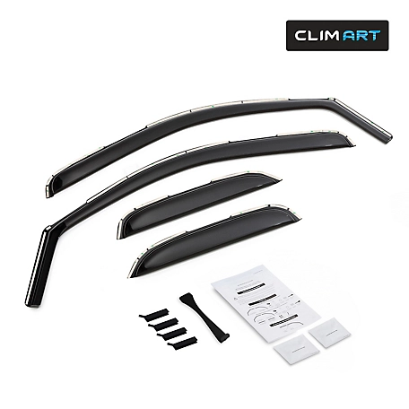 CLIM ART In-Channel Window Deflectors Extra Durable for Chevy Silverado 07-13 Extended Cab