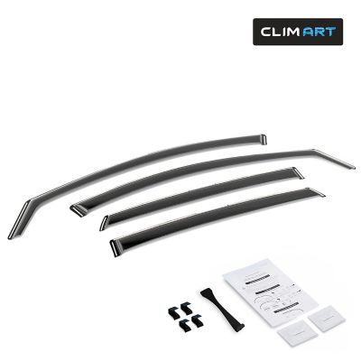 CLIM ART In-Channel Window Deflectors Extra Durable for Chevy Malibu 16-23