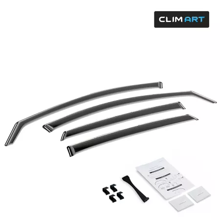 CLIM ART Extra Durable In-Channel Window Deflectors for Chevy Malibu 16-23 Window Deflectors