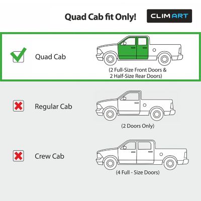 Image showing  In-Channel Window Deflectors Extra Durable for Dodge RAM 09-18 Quad Cab