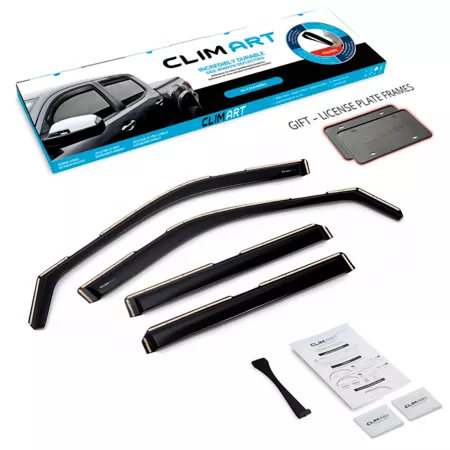 CLIM ART Extra Durable In-Channel Window Deflectors for Ford Explorer 11-19 Window Deflectors