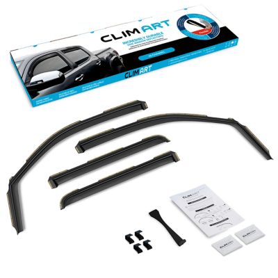 CLIM ART In-Channel Window Deflectors Extra Durable for Ford F150 09-14 SuperCrew