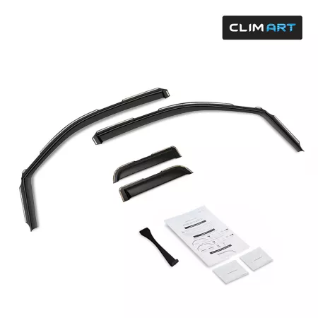 CLIM ART Extra Durable In-Channel Window Deflectors for Ford F150 04-14 SuperCab Window Deflectors