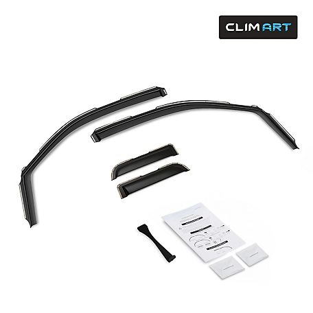 CLIM ART In-Channel Window Deflectors Extra Durable for Ford F150 04-14 SuperCab