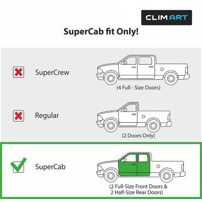 Image showing  In-Channel Window Deflectors Extra Durable for Ford F150 04-14 SuperCab