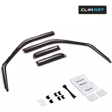 CLIM ART Extra Durable In-Channel Window Deflectors for Ford F150 15-20 SuperCab Window Deflectors