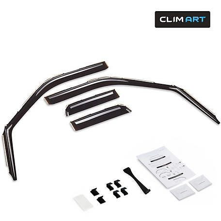 CLIM ART In-Channel Window Deflectors Extra Durable for Ford F150 15-20 SuperCab