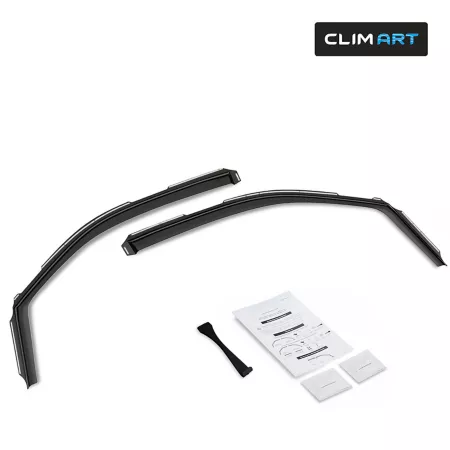 CLIM ART Extra Durable In-Channel Window Deflectors for Ford F150 09-14 Standard Cab Window Deflectors