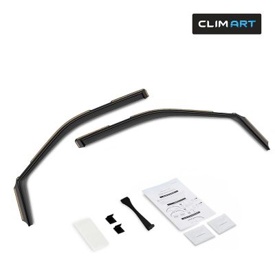 CLIM ART In-Channel Window Deflectors Extra Durable for Ford F150 15-20 Regular Cab