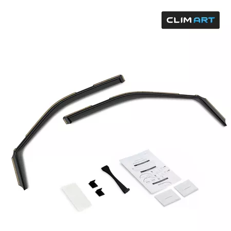 CLIM ART Extra Durable In-Channel Window Deflectors for Ford F150 15-20 Standard Cab Window Deflectors