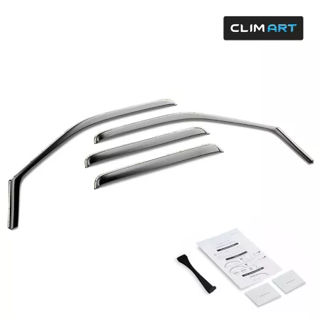 CLIM ART Extra Durable Integrated Window Deflectors for Ford F250 1999-2016 SuperCrew Window Deflectors