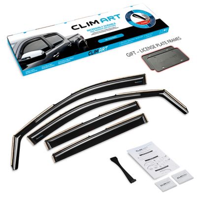 CLIM ART In-Channel Window Deflectors Extra Durable for Ford Ranger 19-23 SuperCrew