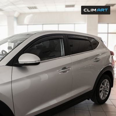 Image showing  In-Channel Window Deflectors Extra Durable for Hyundai Tucson 16-20