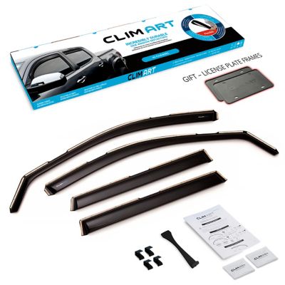 CLIM ART In-Channel Window Deflectors Extra Durable for Jeep Grand Cherokee 11-20