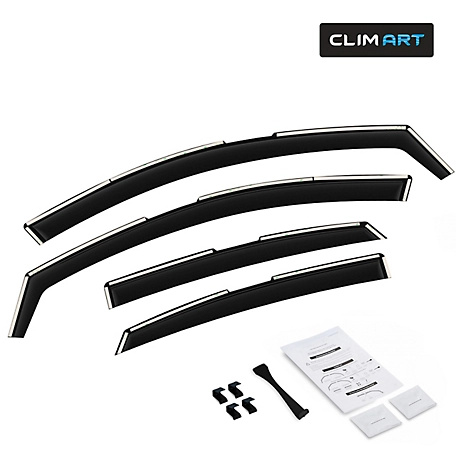 CLIM ART In-Channel Window Deflectors Extra Durable for Kia Forte 19-23
