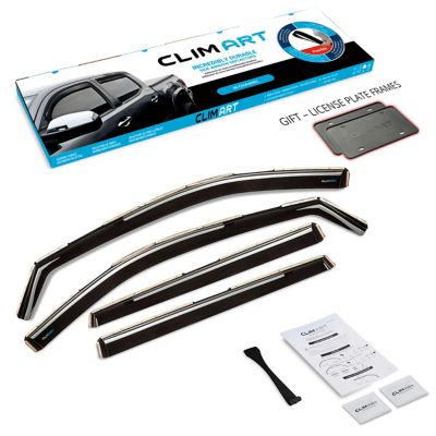 CLIM ART In-Channel Window Deflectors Extra Durable for Nissan Rogue 14-20