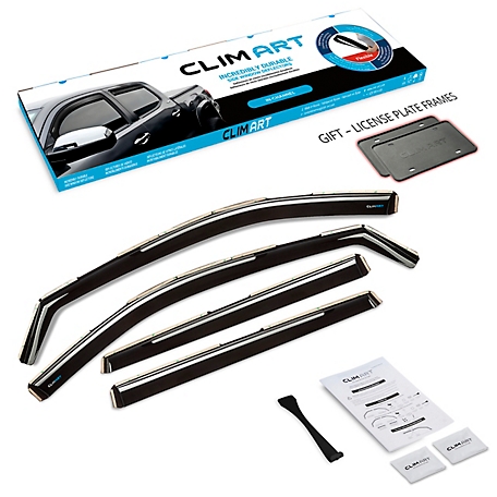 CLIM ART In-Channel Window Deflectors Extra Durable for Nissan Rogue 14-20