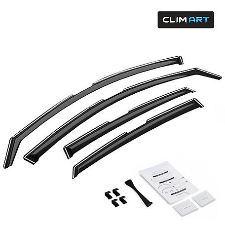 CLIM ART In-Channel Window Deflectors Extra Durable for Nissan Altima 13-18