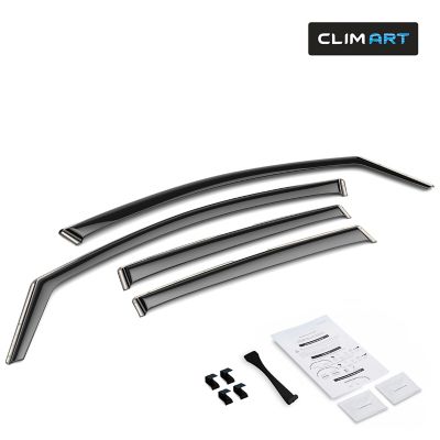 CLIM ART In-Channel Window Deflectors Extra Durable for Subaru XV Crosstrek 18-23