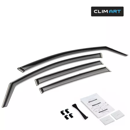 CLIM ART Extra Durable In-Channel Window Deflectors for Subaru XV Crosstrek 18-23 Window Deflectors