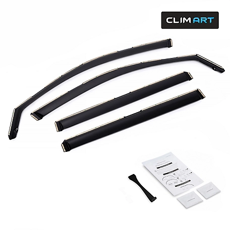 CLIM ART In-Channel Window Deflectors Extra Durable for Toyota Highlander 14-19