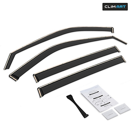 CLIM ART In-Channel Window Deflectors Extra Durable for Toyota Highlander 20-23