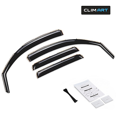 CLIM ART In-Channel Window Deflectors Extra Durable for Toyota Tacoma 05-15 Double Cab