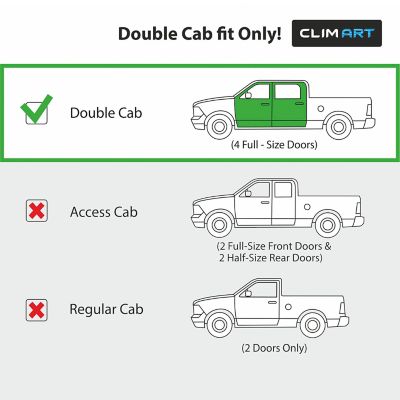 Image showing  In-Channel Window Deflectors Extra Durable for Toyota Tacoma 05-15 Double Cab