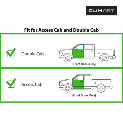 Image showing  In-Channel Window Deflectors Extra Durable for Toyota Tacoma 16-23 Access Cab