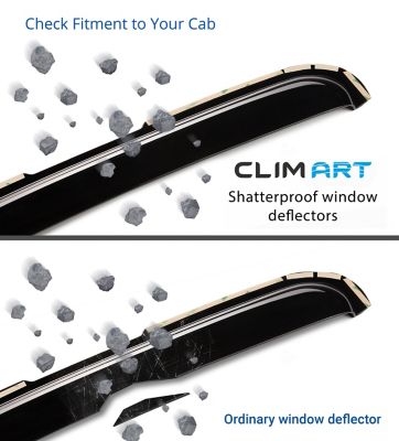 Image showing  In-Channel Window Deflectors Extra Durable for Toyota Tundra 07-21 CrewMax