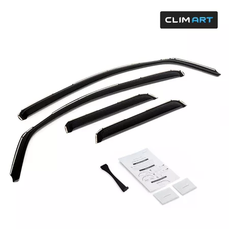 CLIM ART Extra Durable In-Channel Window Deflectors for Toyota Tundra 07-21 Double Cab Window Deflectors