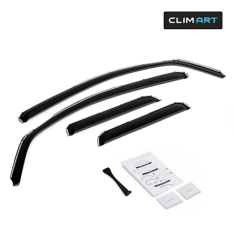 CLIM ART In-Channel Window Deflectors Extra Durable for Toyota Tundra 07-21 Double Cab