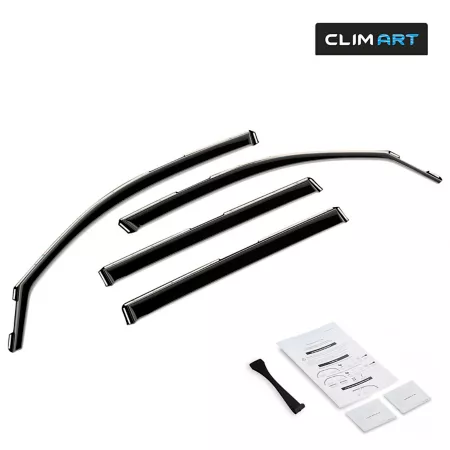 CLIM ART Extra Durable Recessed Window Deflectors for Volkswagen Atlas 18-23 Window Deflectors