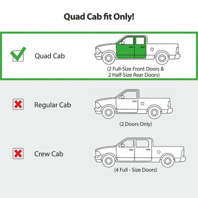 Image showing  Tape-On Window Deflectors Shatterproof for Dodge RAM 09-18 Quad Cab