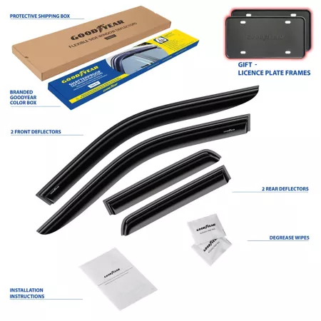 Goodyear Shatterproof Tape Window Deflectors for 19-23 Dodge RAM Quad Cab Window Deflectors