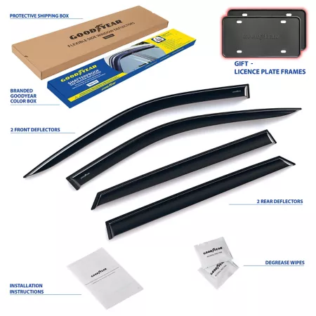 Goodyear Shatterproof Tape Window Deflectors for 11-23 Dodge Durango Window Deflectors