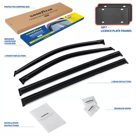 Goodyear Shatterproof Tape Window Deflectors for 08-23 Dodge Grand Caravan Window Deflectors