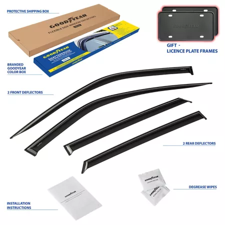 Goodyear Shatterproof Tape Window Deflectors for 20-23 Ford Explorer Window Deflectors