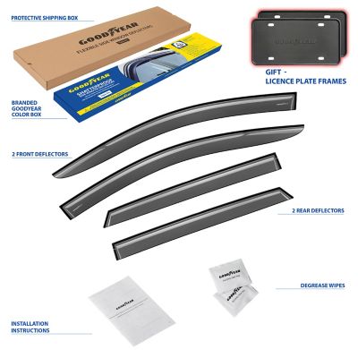 Goodyear Tape-On Window Deflectors Shatterproof for Ford Edge 15-23