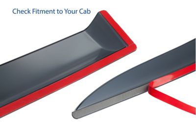 Image showing  Tape-On Window Deflectors Shatterproof for Ford F150 15-23 SuperCab