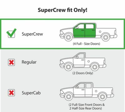 Image showing  Tape-On Window Deflectors Shatterproof for Ford F150 15-23 SuperCrew